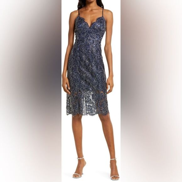 Chelsea28 Embroidered Lace Sheath Dress - Picture 1 of 15